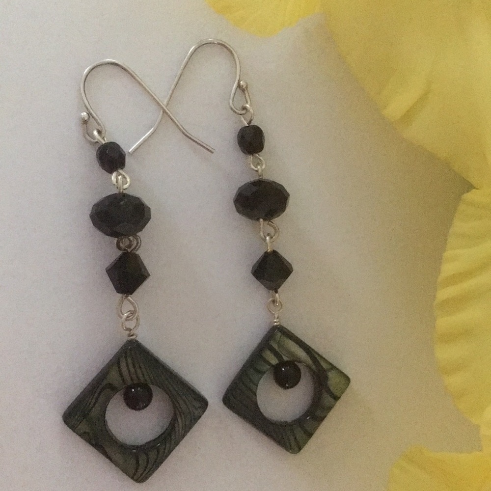 Swarovski crystals earrings .